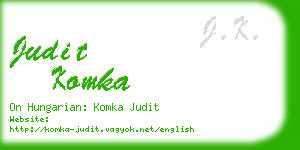 judit komka business card